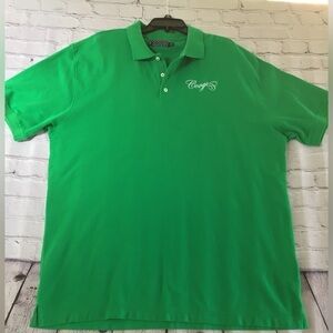 Coogi vintage Y2K 80’s 90’s men’s green short sleeves logo polo shirt size XXXL